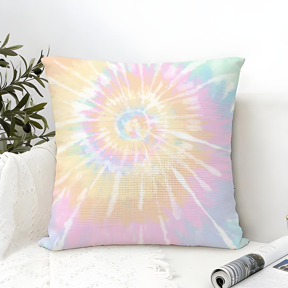 Trendy Color Block Tiedye Pillow Case linen pillow case sofa home decor cushion cover cushion cove