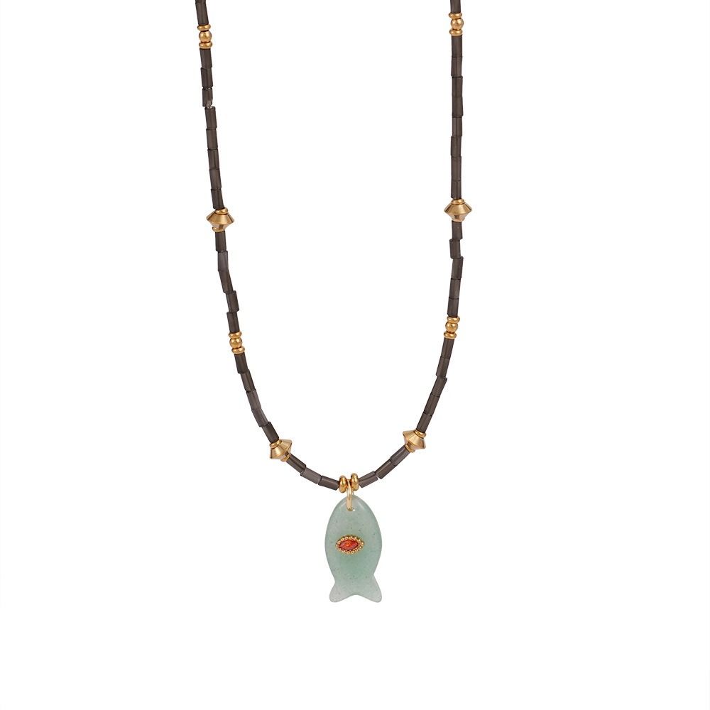 Bohemia Fish Pendant Necklace Jewelry Childishness Chain Choker Ocean Style Beach Choker  Summer