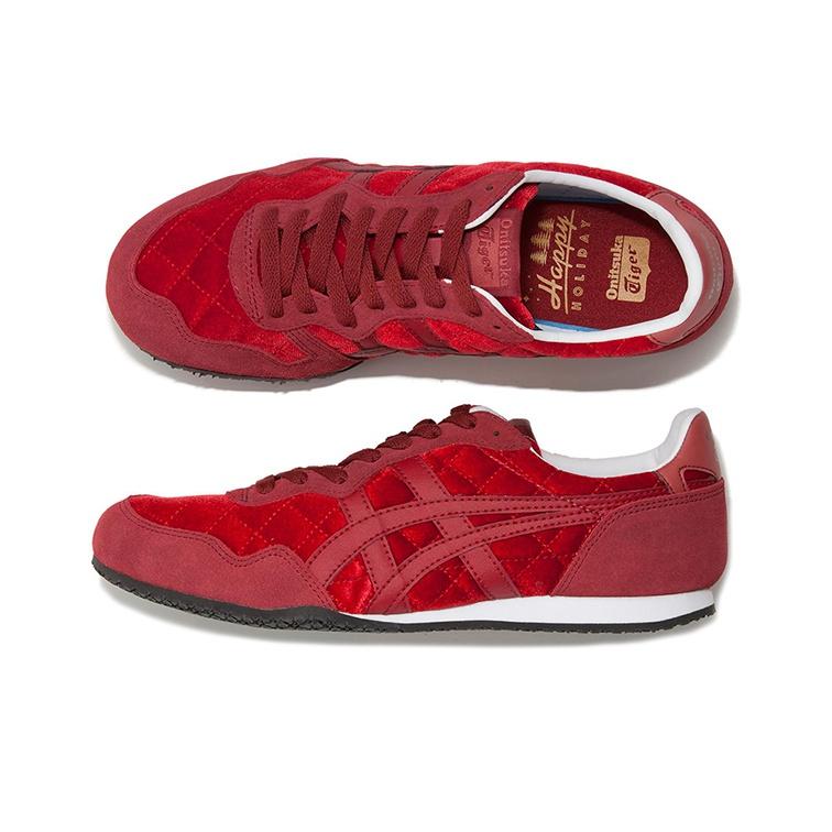 ONITSUKA TIGER Ткань Serrano Модные Устойчивые к скольжению Прочные Легкие Низкие Повседневные Кроссовки Унисекс Красный 1183B390-600