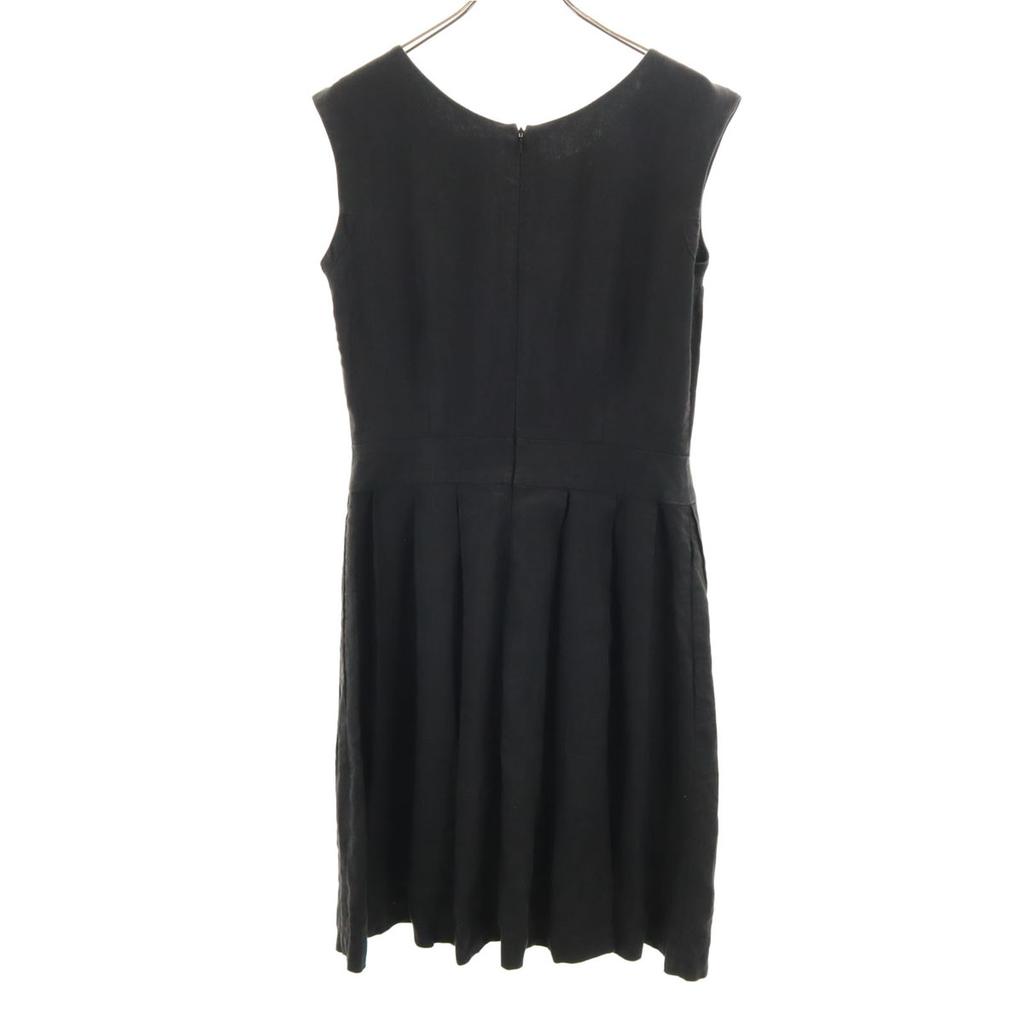 MARGARET HOWELL Сделано в Японии Лён Без рукавов Цельное чёрное Женское Б/У