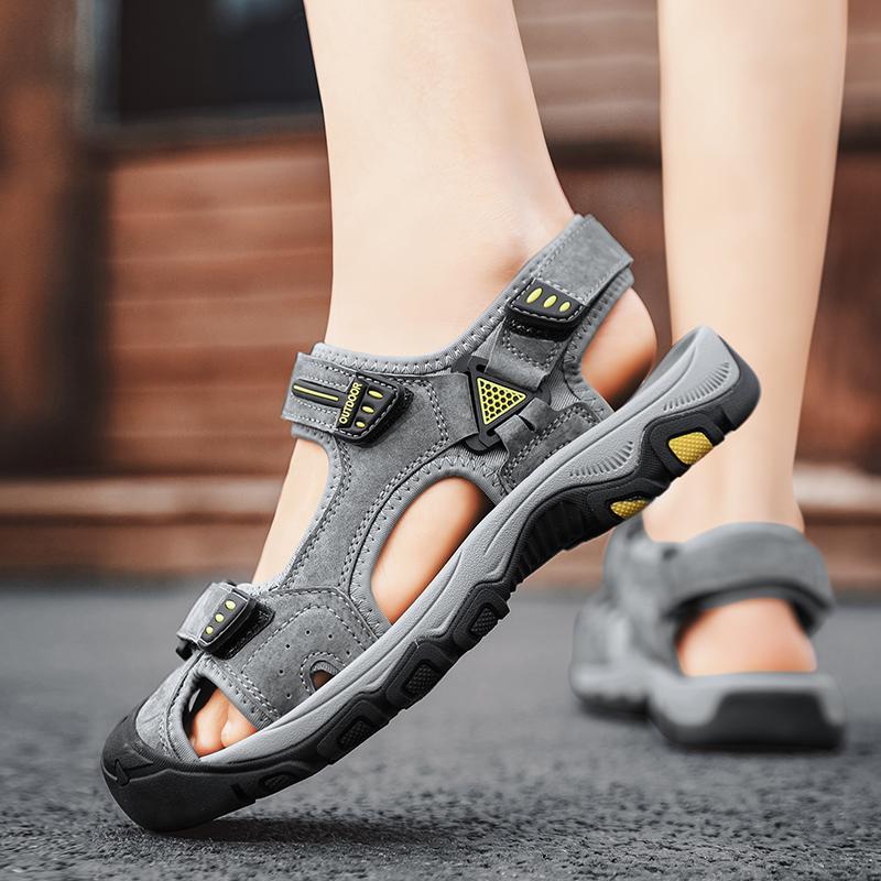 Мужские модные сандалии 2024 года, летние сандалии, повседневная обувь для активного отдыха, сандалии для горного туризма, удобные нескользящие тапочки, пляжные сандалии
