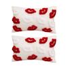 Наволочка на подушку ко Дню святого Валентина, красная плюшевая с рисунком губ, декоративная наволочка для дивана, кровати, дома, для украшения к годовщине