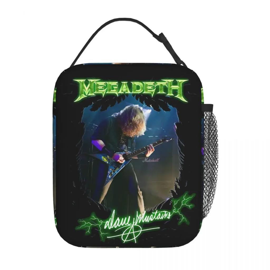 Megadeths Rock Band Lightning Vic Мерч Изолированная Сумка-ланчбокс Для Школы Сумка для Хранения Еды Портативный Термосумка Ланч-бокс