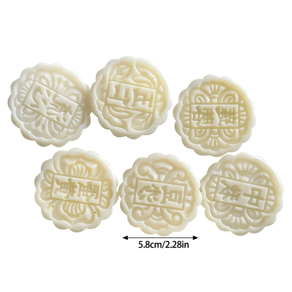 6 шт. практичные круглые формы для лунных пряников, функциональные ручные формы для лунных пряников, рельефные формы для десертов для любителей десертов
