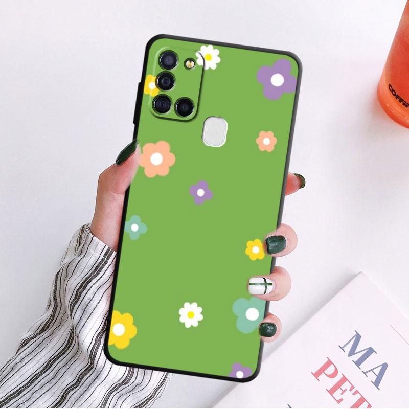 Милый чехол с цветочным рисунком для Samsung Galaxy A10 A40 A03s A04s A03 Core A04 A20e A10s A70 A02 A01 A02s A50, силиконовый матовый чехол-бампер