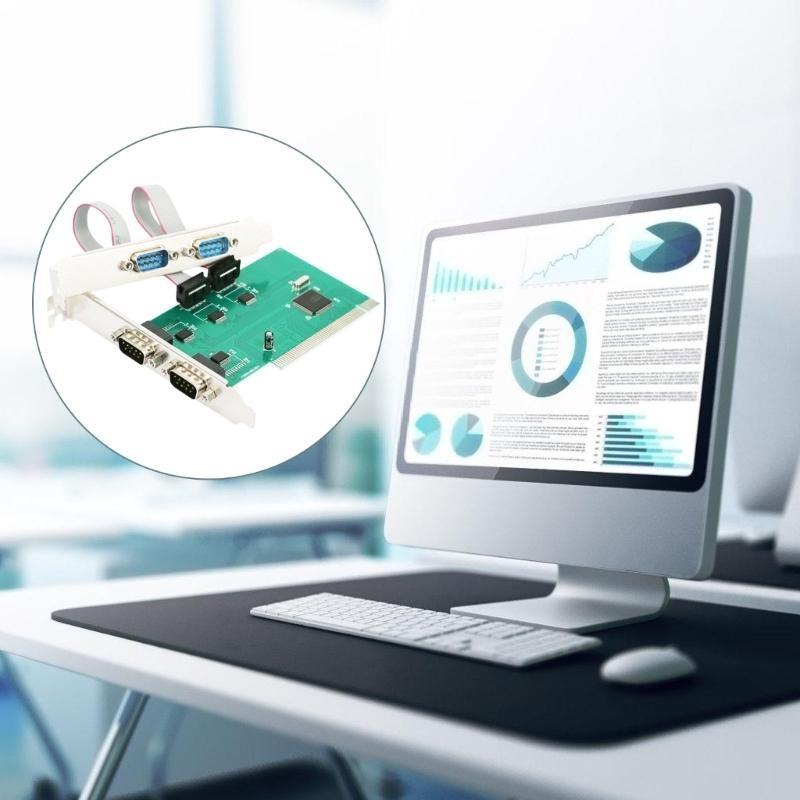PCIe Серийная Параллельная Карта, PCIExpress к RS232 Порту и LPT Адаптер для Принтера для Настольного ПК Windows10