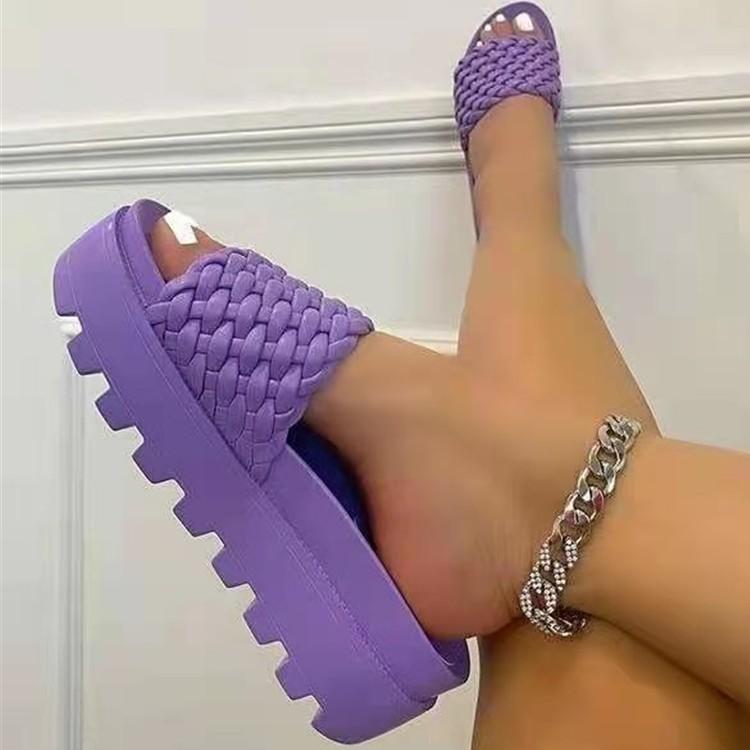 Shoes for Women's 2024 New Designer Luxury Platform Flip Flops Sandals High Quality Casual Beach Slippers Female Fashion Outside