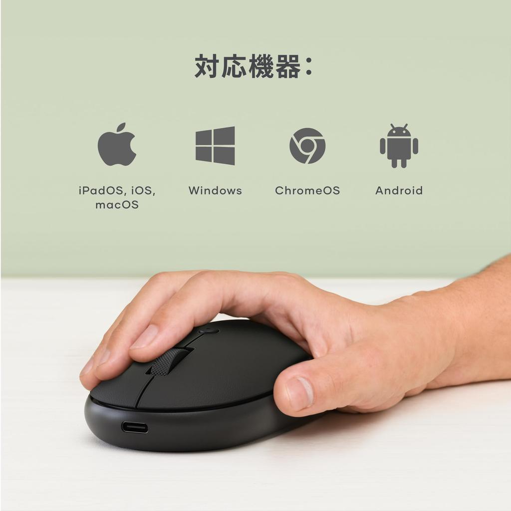 SATECHI Bluetooth Wireless 80 Hours of Easy for up to 3 Compact and Ergonomic Design for Laptops and Tablets Black OntheGo™ Mouse, Use, USB-C