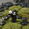 Micro Landscape Ornaments 3D Printed Grim Reaper Skull Ornament, with Bat Wings Decor, Trendy Desk Accessories Cute Gothic Figurine, for Halloween