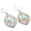 Серьги из чистого серебра 925 пробы с драгоценным камнем Natural Republic Ларимар 1,50 дюйма l6S20