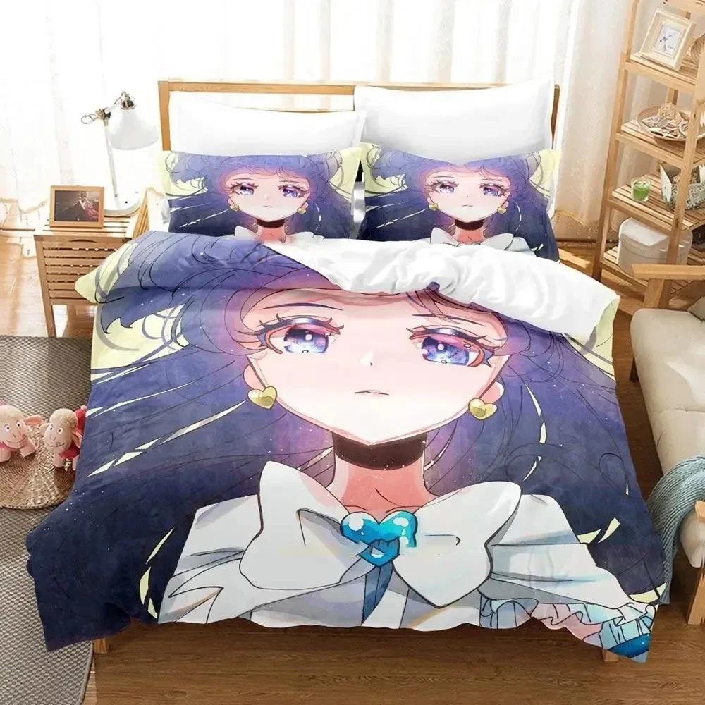 Аниме Pretty Cure Комплект постельного белья для мальчиков и девочек Twin Queen Size Пододеяльник Наволочка Кровать Дети Взрослые Мода Домашний Текстиль Текстиль