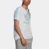 Adidas Оригинальная футболка с камуфляжным рисунком трилистника и полоской с мягкой подкладкой, мужские топы с короткими рукавами, белые HF4892