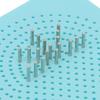 1 Set of Derivative Paper Winding Disc 20 Roots Needle Plate   Grid Tool(Blue)