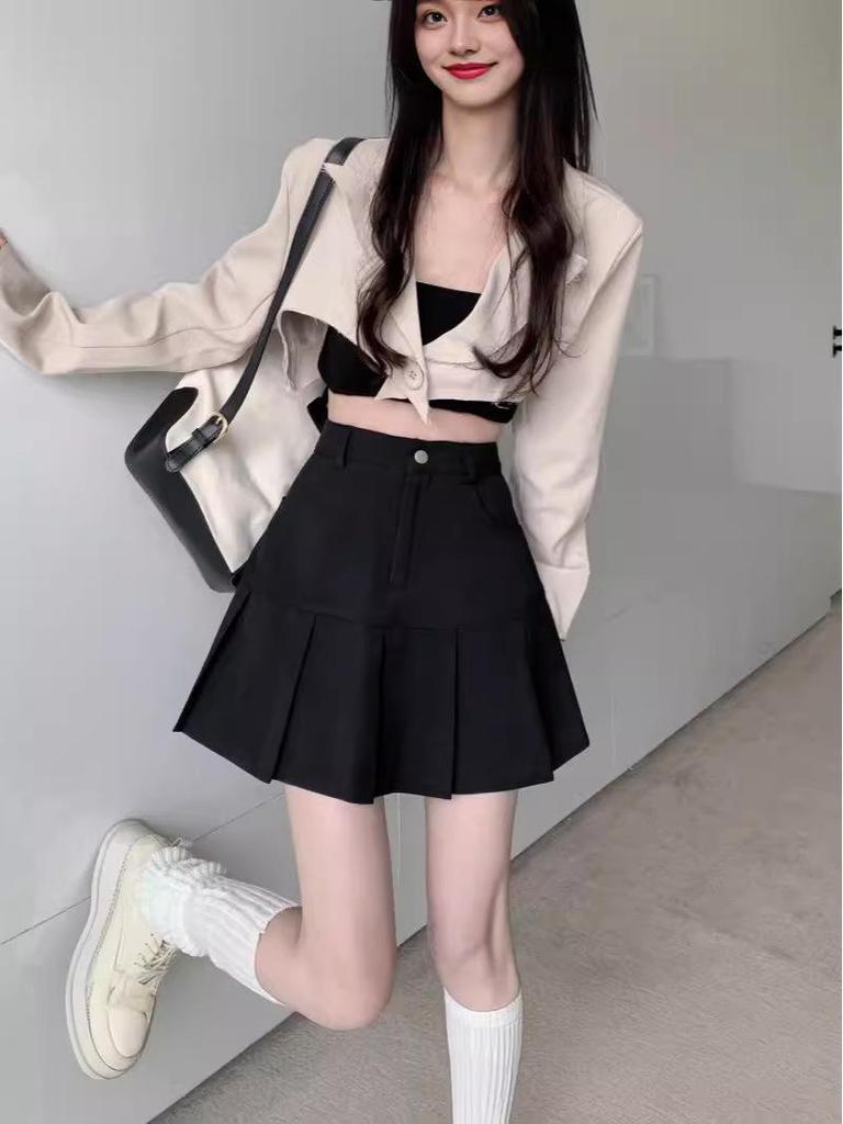 2024 Summer Women's Plus Size A-Line Fishtail Skirt with Pockets, Korean Style