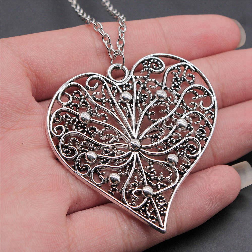 Любовь Сердце Мир 45 см или 70 см Длинная Цепочка Ожерелье Женские Украшения Юбилей Новые Находки и Компоненты