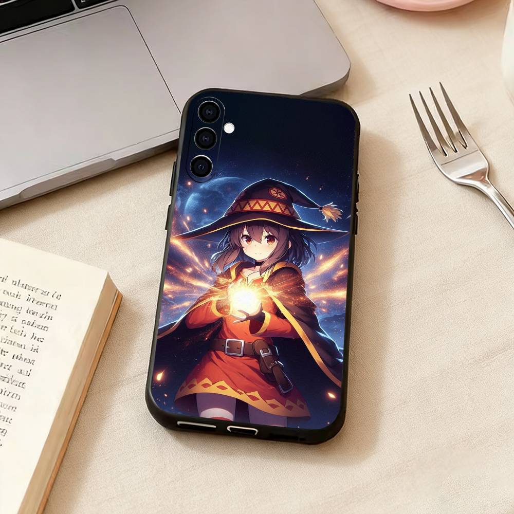 Чехол для телефона Megumin-n Аниме KonoSubaS-S Черный Силиконовый Мягкий Для Samsung Galaxy A73,A72,A71,A70,A53,A52,A51