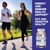 Daily Vitality + Probiotics, containing plant extracts, prebiotics, and probiotic capsules, 120 capsules.