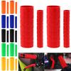 106 MM Soft TRP Motorcycle Handle Grips with Pattern and 2 Pcs Handbrake Covers for Motorcycle