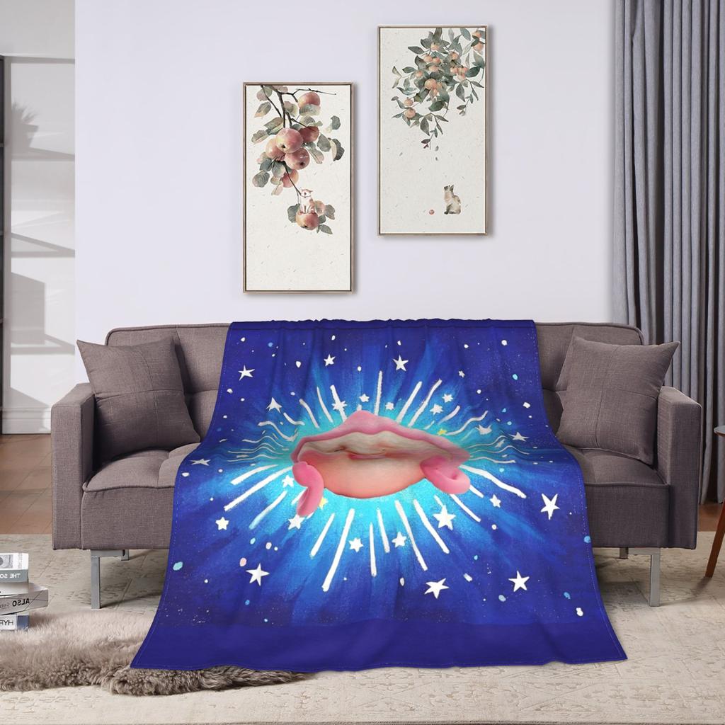 K-Kobito Zukan Персиковое плюшевое одеяло для девочек и мальчиков Фланелевый плед для гостиной Теплое качественное покрывало Подарок на день рождения