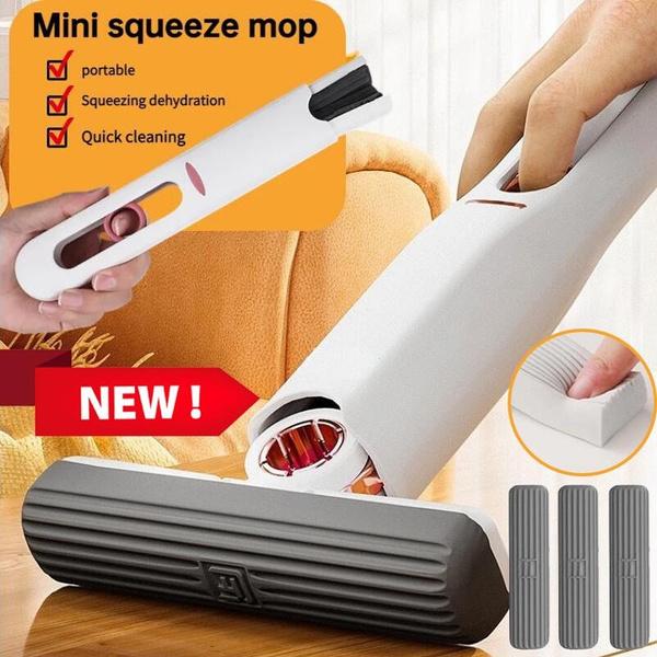 Powerful Squeeze Mini Mop Folding Home Cleaning Mops with Sponge Self-squeezing Floor Washing Mops Desk Window Car Clean Tools