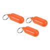 PATIKIL floating keychain set of 3 plastic key float surfing fishing marine for sailing buoyancy keyring orange color
