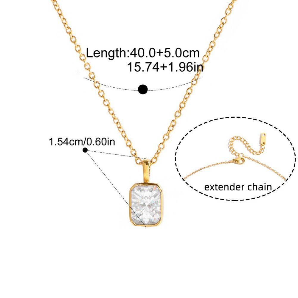 PVD Plated Geometric Pendant Necklace Waterproof Heart Pendant Necklace Party Wear