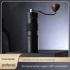 Stainless Steel Hand-Crank Coffee Grinder with External Adjustment for Italian Coffee
