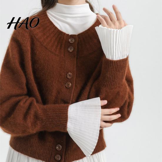 Practical Detachable Cuffs Pleated Fake Sleeve for Women, French Style Layering Accessories Extenders with Buttons, Elastic Wrist Sweaters And