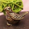 Sparrow Statue, Brass Figurine, Desk Decoration, Collection Feng Shui Decor Antique Ornament for