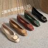 Fashion 2025 Women's Square Toe Low Heels Solid Color Retro Casual Flat Shoes Sizes 33-43 Hot Sales Women's MARY JANES High Heels Shoes