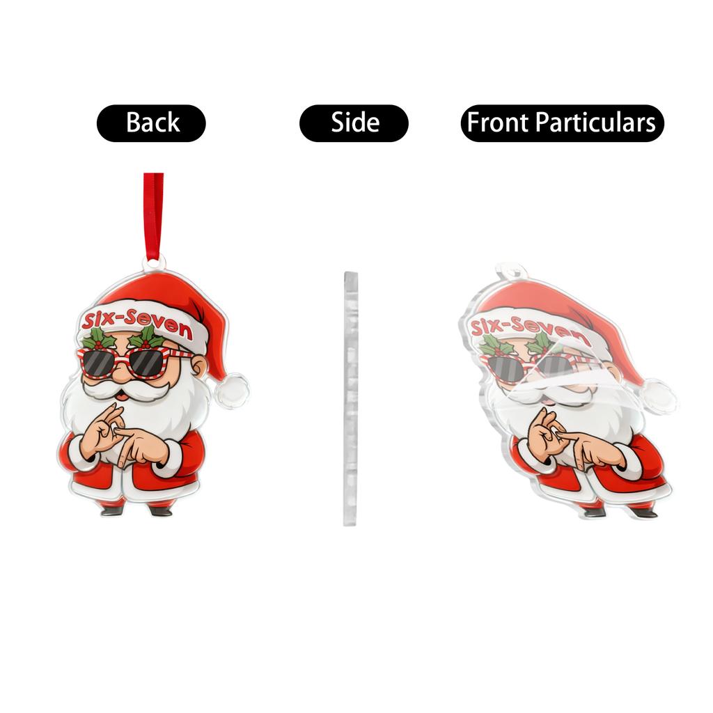 2D Acrylic Christmas Ornaments, Suitable For Keychains, Car Rearview Mirror Accessories, Backpacks