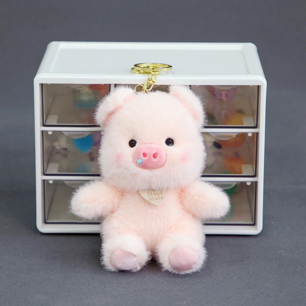 Cute Stuffed Pig Pendant Cartoon Bag Hanging Bag Charm Plush Pig Keychain  Bag Key Decoration