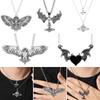 Saturn Wings Heart Devil Owl Pendant Necklace - Unique Retro Jewelry
