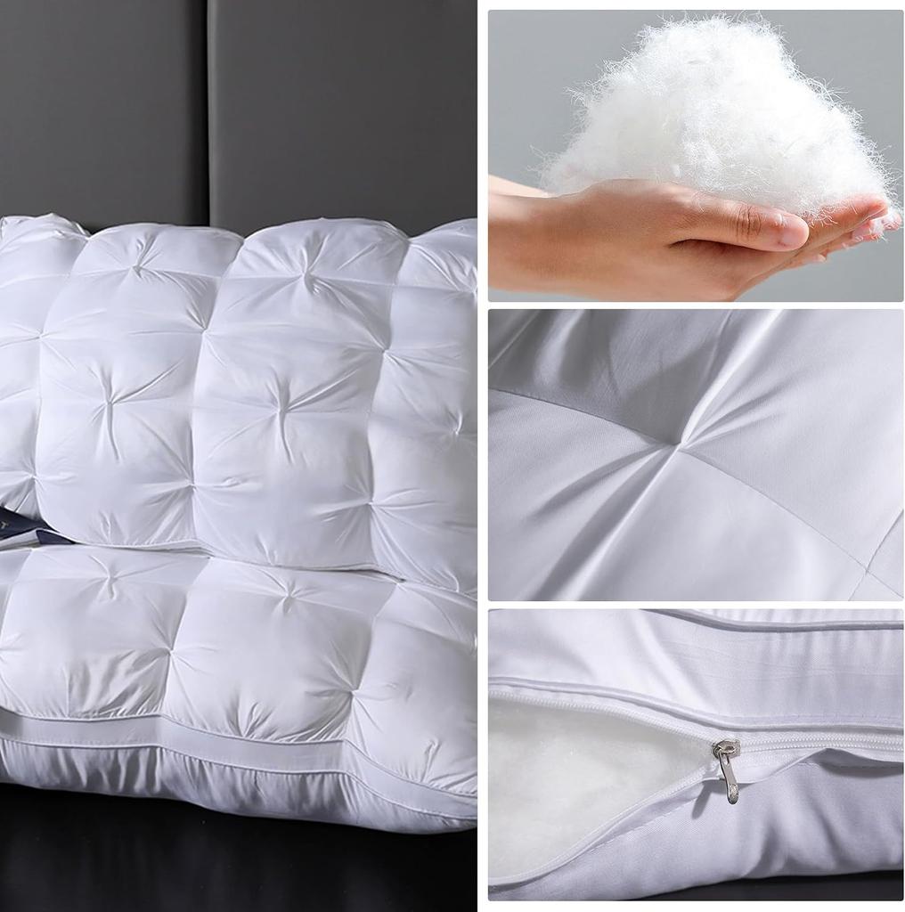 Высококачественная пуховая удобная подушка5-звездочная подушка для отеля, пуховая подушка, хлопок, белый гусиный пух, 3-мерная подушка для шеи