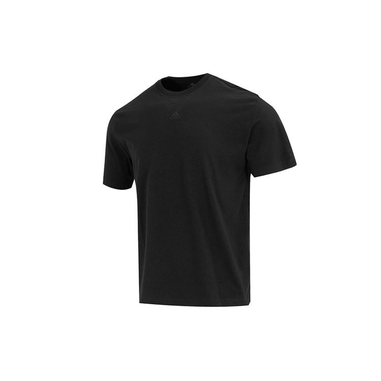 adidas Однотонная повседневная спортивная футболка с коротким рукавом для мужчин, черные IC9793