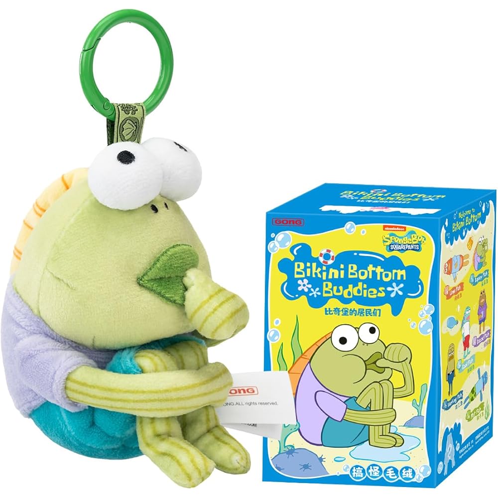 Pop Mart SpongeBob Bikini Bottom Buddies Assorted Plush Toy Set 6 Pieces PVC Blind Box Figures