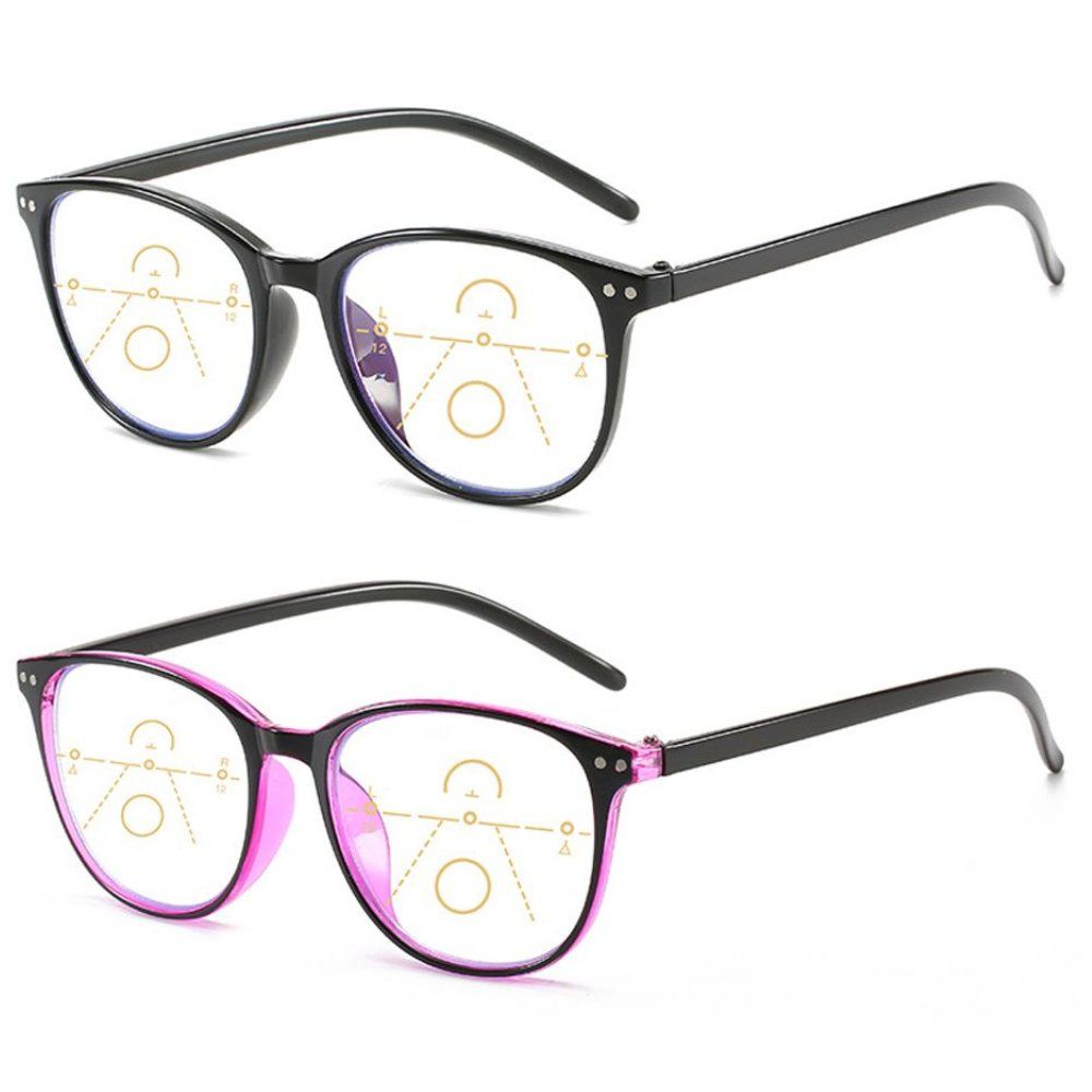 Progressive Multifocal Reading Glasses Blue Light Blocking Computer Glasses For Men And Women Spring Hinge Presbyopic Glasses