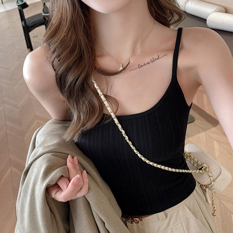 Осенне-зимний белый теплый нижний жилет для женщин с нагрудной подкладкой, одна фиксированная новая облегающая внутренняя блузка