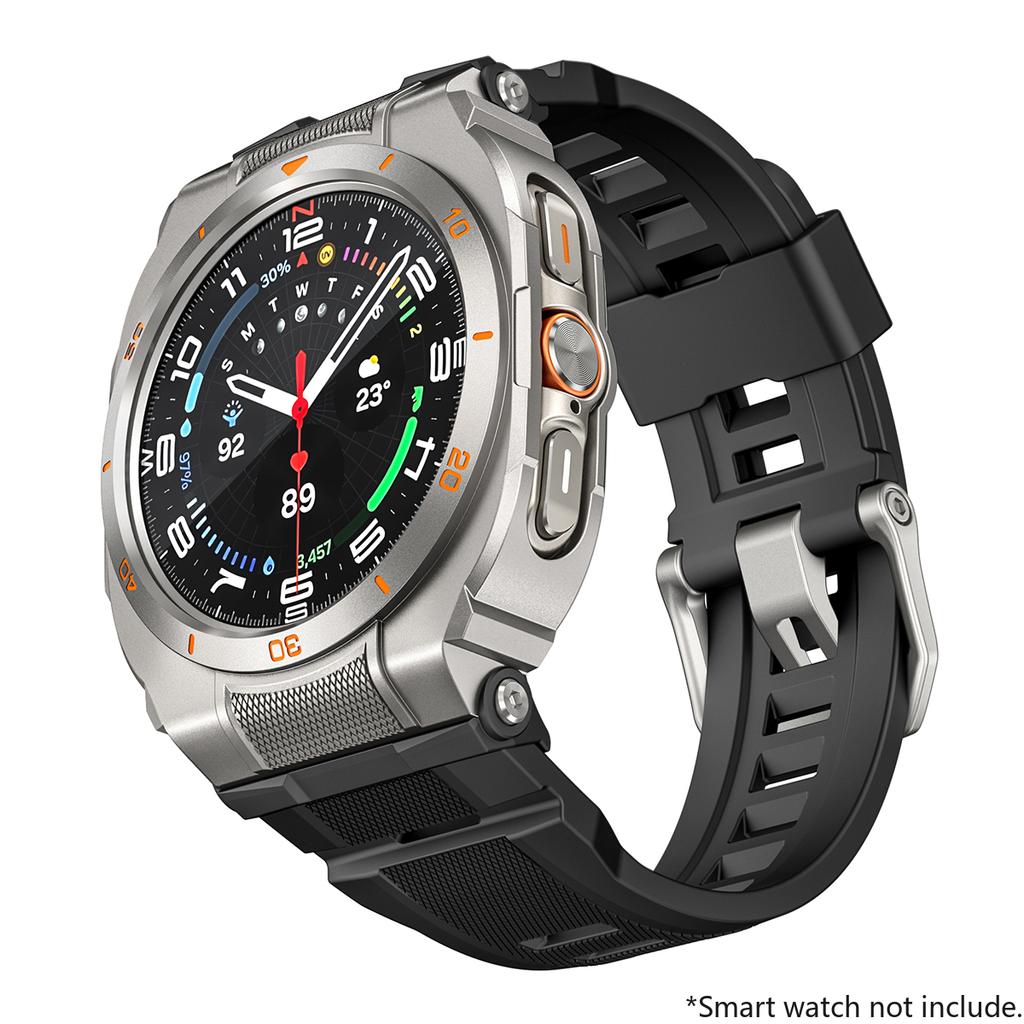 Силиконовый спортивный ремешок + Металлический корпус для Samsung Galaxy Watch Ultra 2025 47 мм Браслет Correa для Galaxy Watch 7Ultra 47 Аксессуары