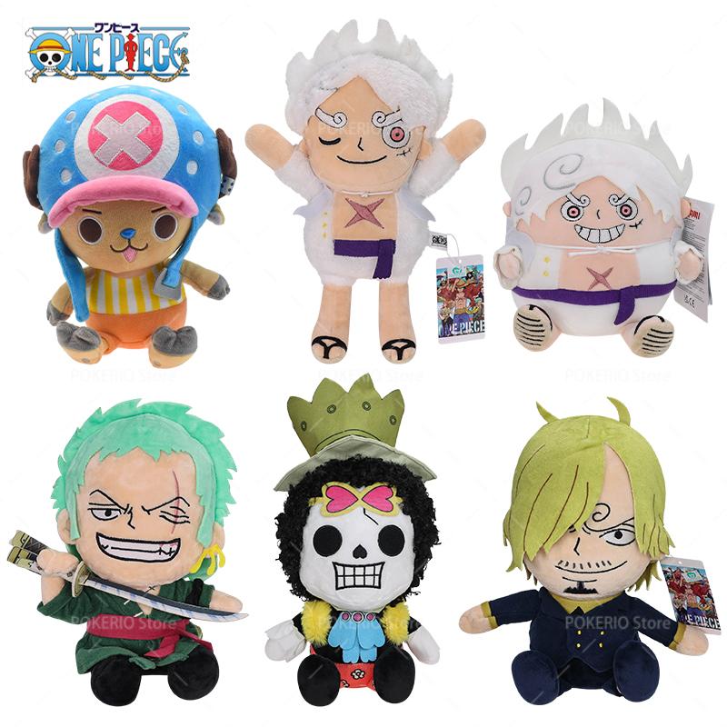 Оригинальная Плюшевая Игрушка One Piece Gear 5 Луффи Санджи Брук Тони Тони Чоппер Мягкая Набивная Игрушка Детский Настоящий Аниме Подарок