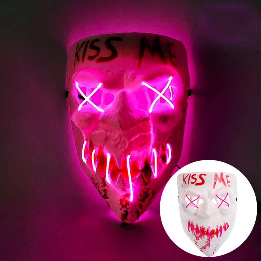Светящаяся маска Маска Танец Холодный свет Светодиодная маска Хэллоуин Ужас