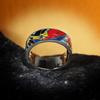 European and American Popular Jewelry Colorful Oil-plated Gold Plated Ring Contrasting Geometric Enamel Ring
