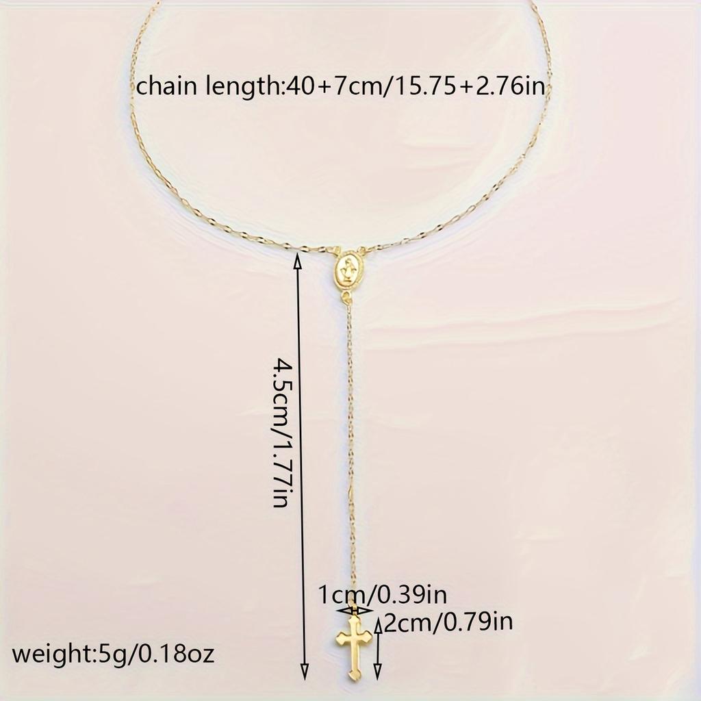 Минималистичный Y-образный крест с подвеской, ожерелье из сплава, цепочка, аксессуар для повседневного ношения, идеальные украшения для повседневного декора