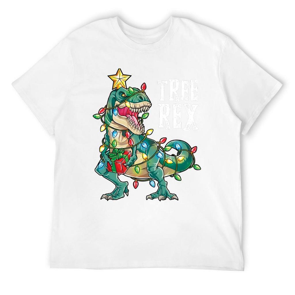 Christmas Shirt for Kids Boys Tree T Rex Dinosaur Xmas Gifts T-Shirt Shirts Graphic Tee Man T Shirt Men Clothes