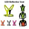 3 Light Modes Cycling Vest High Visibility Sports Vest for Night Warning Work Fishing