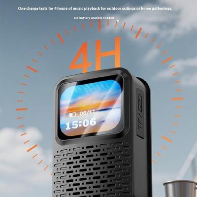 Магнитная BT5.0 колонка со светодиодным дисплеем, видимым при дневном свете, хранилище для карт памяти, батарея 15 часов, длительное время воспроизведения