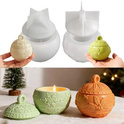 Снежинка Смола Банка Силиконовые Формы Ягодная Глина Форма для DIY Подсвечника Коробка для Хранения Рождественский Декор Праздничные Поделки Украшения Форма