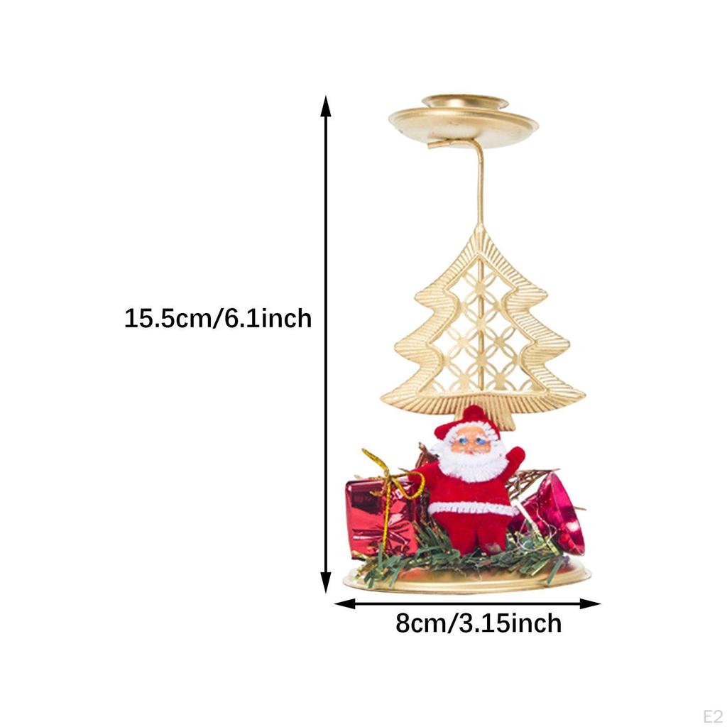 Christmas Candle Holder Candlestick Candelabra Iron Party Decor Hotel Holiday Table Decoration