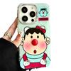 Cute Cartoon IMD Phone Case IPhone 14 Pro 15 11 12 13 Max Full Coverage Shockproof With Chain Strap