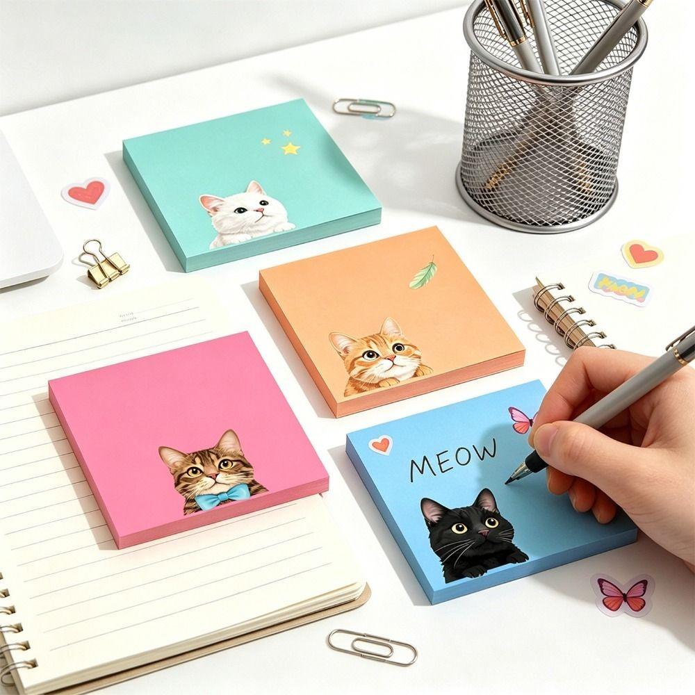 Cartoon Kitten Puppy Cat Dog Note Pad Macaron Cat Colorful Note Paper Student Stationery